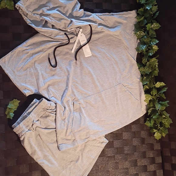 Other - Gray hoodie short Sleeve-set❣